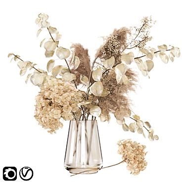 Elegant Floral Bouquet Kit 3D model image 1 
