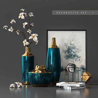 Elegant Home Decor Set 3D model image 1 