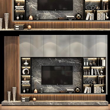 Sleek TV Stand 0412 3D model image 1 