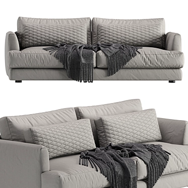 Modern Haven Sofa: Sleek Design for Contemporary Living 3D model image 1 