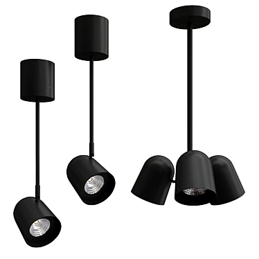 Versatile Swivel Spotlight Stand 3D model image 1 