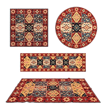 Versatile Rug Set: 8 Variations 3D model image 1 