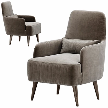 Contemporary Italian Ray Chair: Perfect for Modern Interiors 3D model image 1 