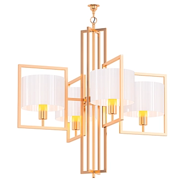 Vintage Brass Chandelier: Heathfield Conniston 3D model image 1 