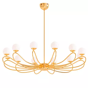 Brass Papillon Ceiling Light 3D model image 1 