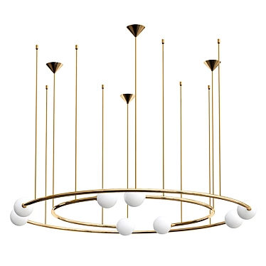 Elegant Orery Pendant Light 3D model image 1 