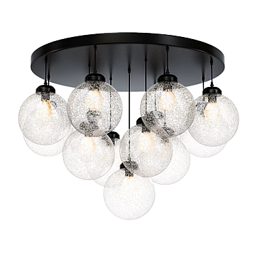 Vintage Glashütte Chandelier Lamps 3D model image 1 