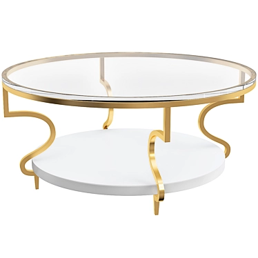 Elegant Crystal Coffee Table: Perfect Blend of Style and Function 3D model image 1 