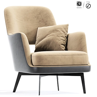 Gatsby Armchair: Luxurious Comfort 3D model image 1 