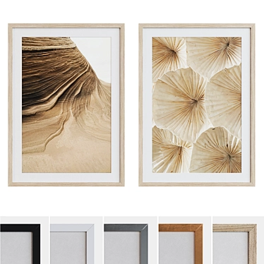 Modern Abstract Picture Frame Set 3D model image 1 