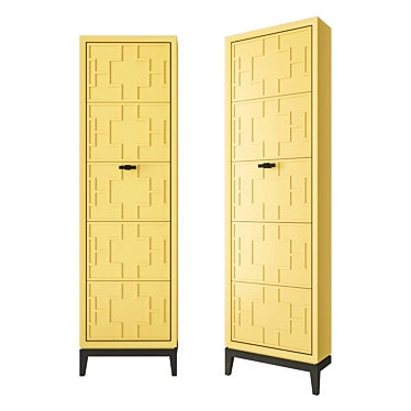 Modern Lemon Shoe Cabinet: Cristal 5.1 3D model image 1 