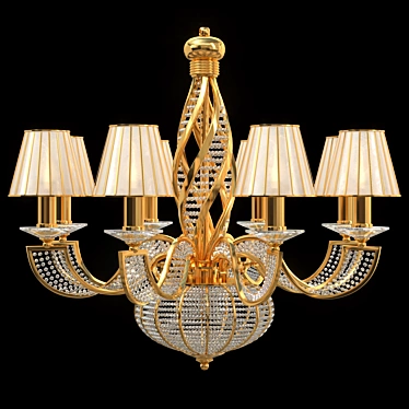 Crystal Cascade Chandelier 3D model image 1 