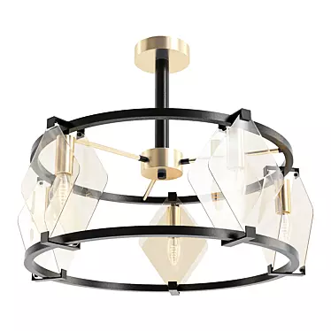 Aragon Black Loft Ceiling Chandelier 3D model image 1 