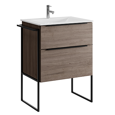 Eviva Marina 24" Natural Oak Vanity 3D model image 1 