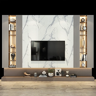 Sleek TV Wall Set 238 3D model image 1 