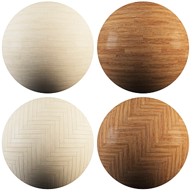 Versatile Parquet Collection: Standard & Herringbone Patterns 3D model image 1 