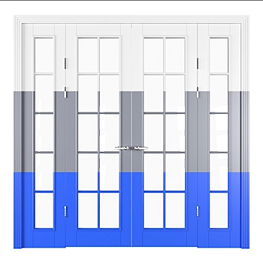 Versatile Door Partition: White, Gray, Blue 3D model image 1 