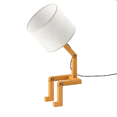 Adjustable Wood Table Lamp 3D model image 1 