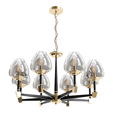 Brass Beauty Pendant Chandelier 3D model image 1 