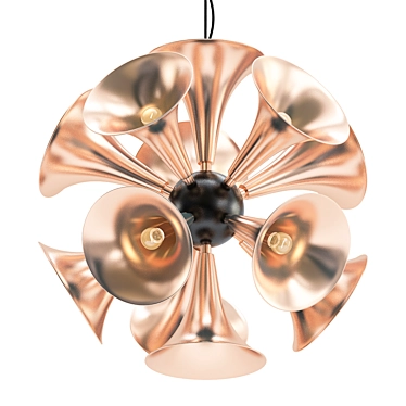 Botti Round Pendant Light 3D model image 1 