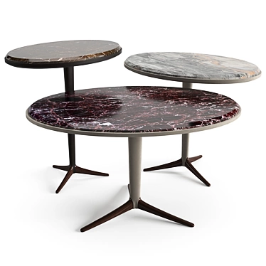 Marble Havok Coffee Tables Set 3D model image 1 