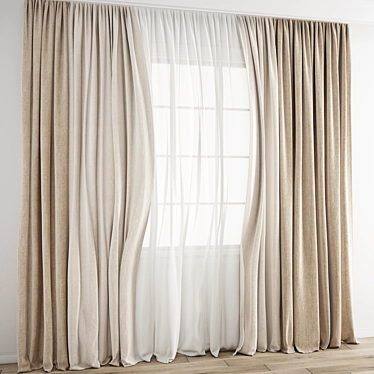 Blow-in-Wind Curtain Model 3D model image 1 