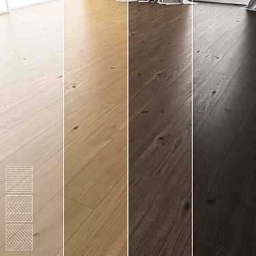 Title: Wood Floor Set: 16 Designs 3D model image 1 