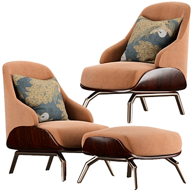 Elegant Brigid Armchair: Stylish 2015 Design 3D model image 1 
