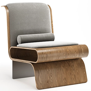 Vintage Garibaldi Wooden Chairs 3D model image 1 