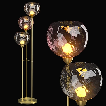 Ilaria Triple Floor Lamp: Elegant and Versatile Lighting 3D model image 1 