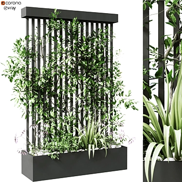 Vertical Greenery Box Set 124 3D model image 1 