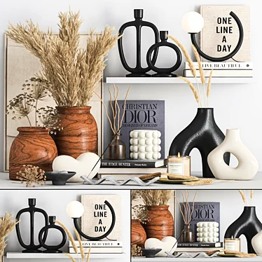 H&M Decorative Set-06: Stylish and Versatile Décor 3D model image 1 