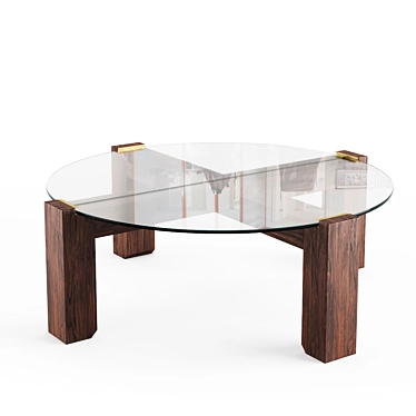 Contemporary Glass Coffee Table 3D model image 1 