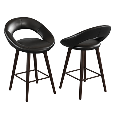 Modern Kelsey Barstool: 24" Height 3D model image 1 