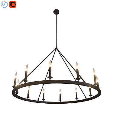 Remington Iron Round Chandelier