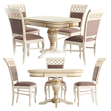 Caesar 2 Classic Dining Set 3D model image 1 