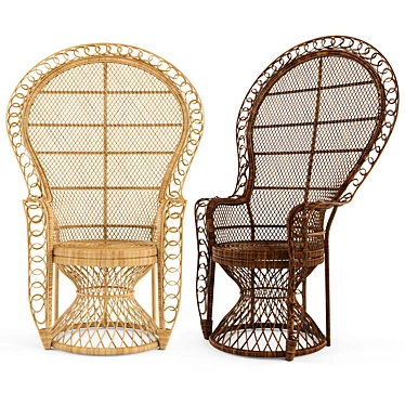 Nanu Heirloom Rattan Peacock Chair: Classic Elegance for Your Home 3D model image 1 