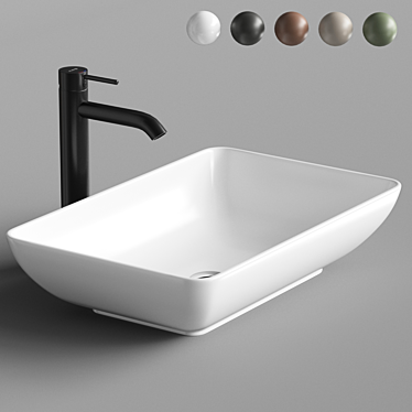 Sleek Rectangular Sink: TAI TAL001 3D model image 1 