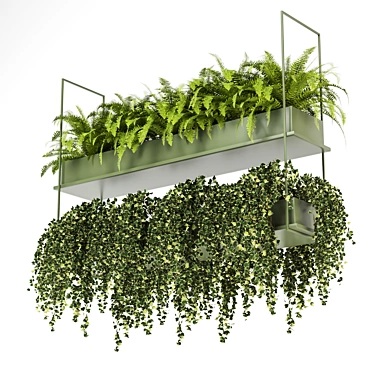 Metal Box Hanging Plants 3D model image 1 