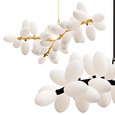 Regal Glow: 37-Bulb Kingdom Chandelier 3D model image 1 