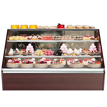 Sweet Treat Fridge: Delightful Desserts 3D model image 1 