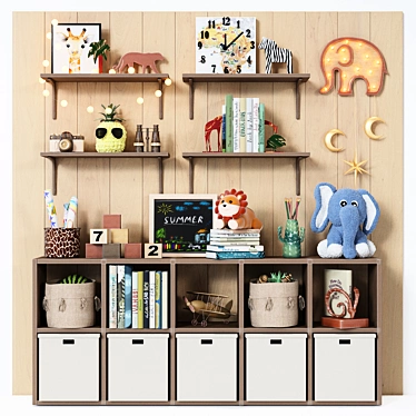 IKEA Kids Room Decor Set 3D model image 1 