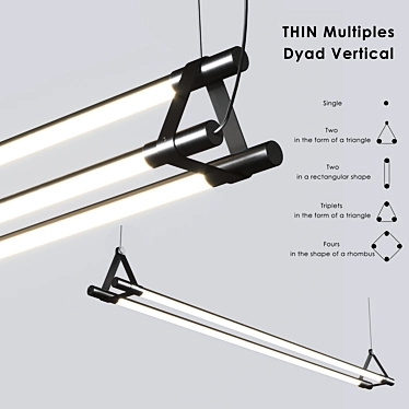 Sleek Multiples Dyad Suspension 3D model image 1 