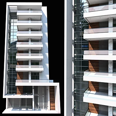 Modern Residential Building Maiorca 3D model image 1 