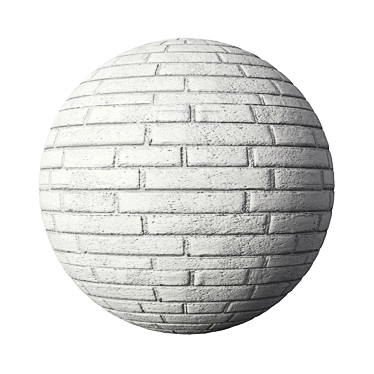 White Brick Texture - High Quality 4K 3D model image 1 