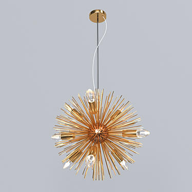 Elegant Italian Hanging Chandelier - Lussole LSP-8334 3D model image 1 