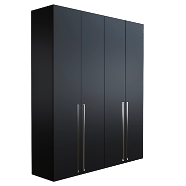 Sleek Illuminated Wardrobe 3D model image 1 