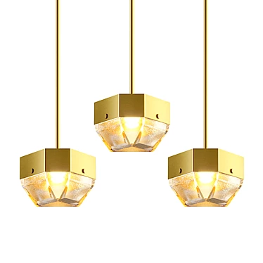 Elegant Glass Pendant Lamp - Lampatron Gallery 3D model image 1 