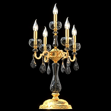 Crystal Cascade Lamp: Perfect for Living Areas & Study Rooms 3D model image 1 