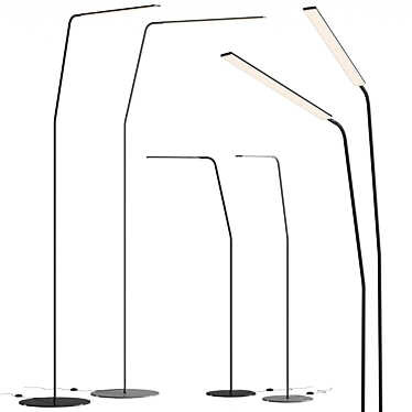 Elegant Riga F1900 Floor Lamp 3D model image 1 